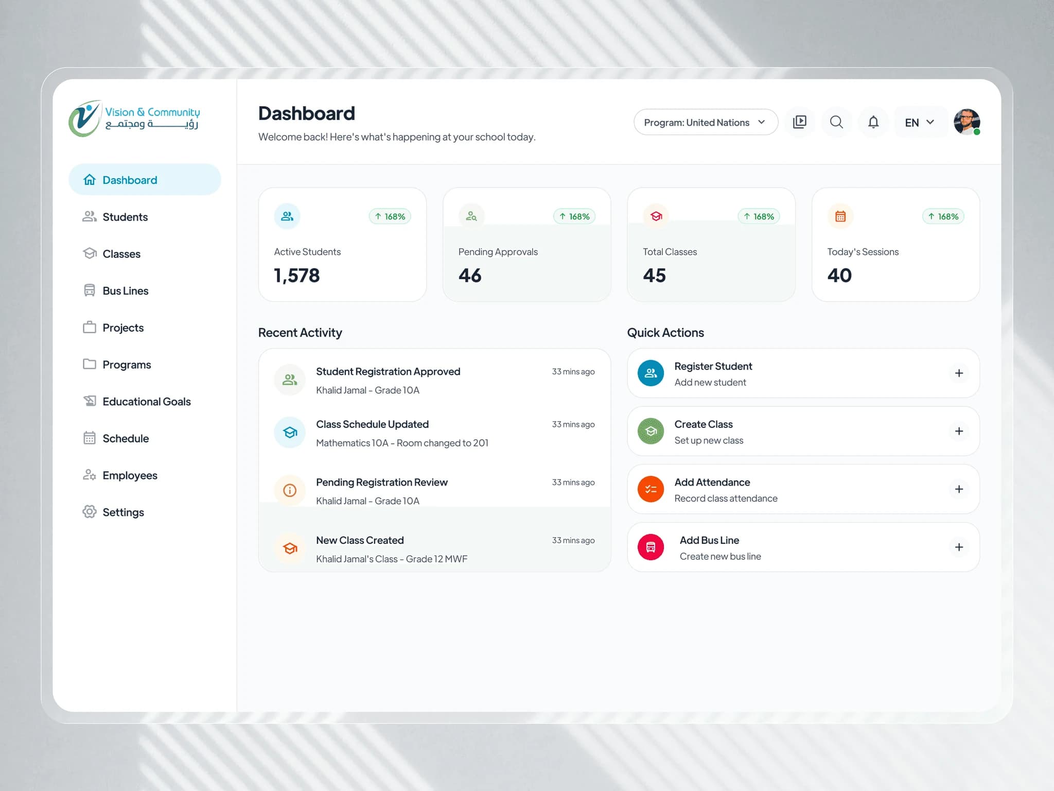 Vision School Management System