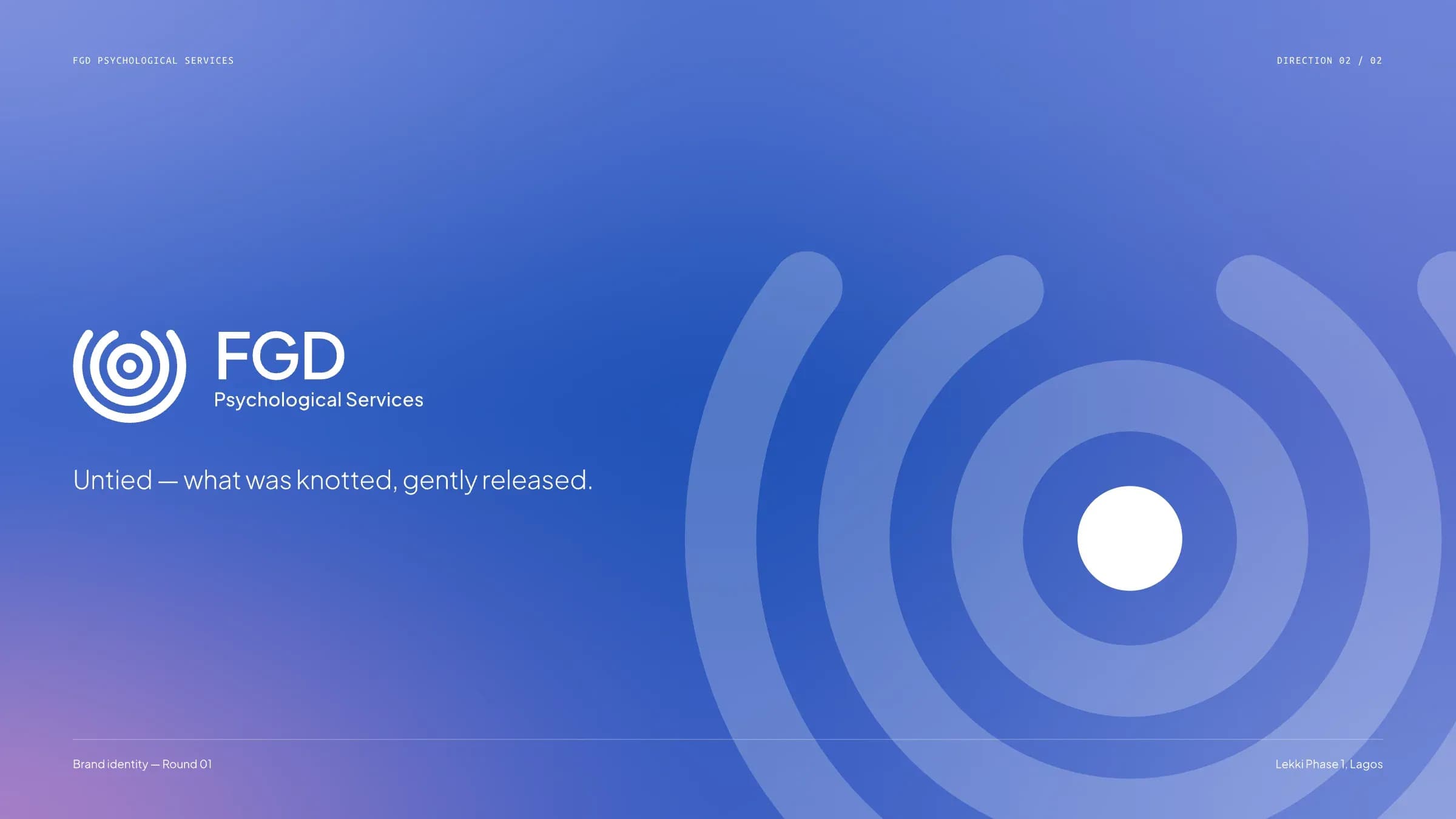Direction 02, Untied: the Adire ring mark on the aura gradient