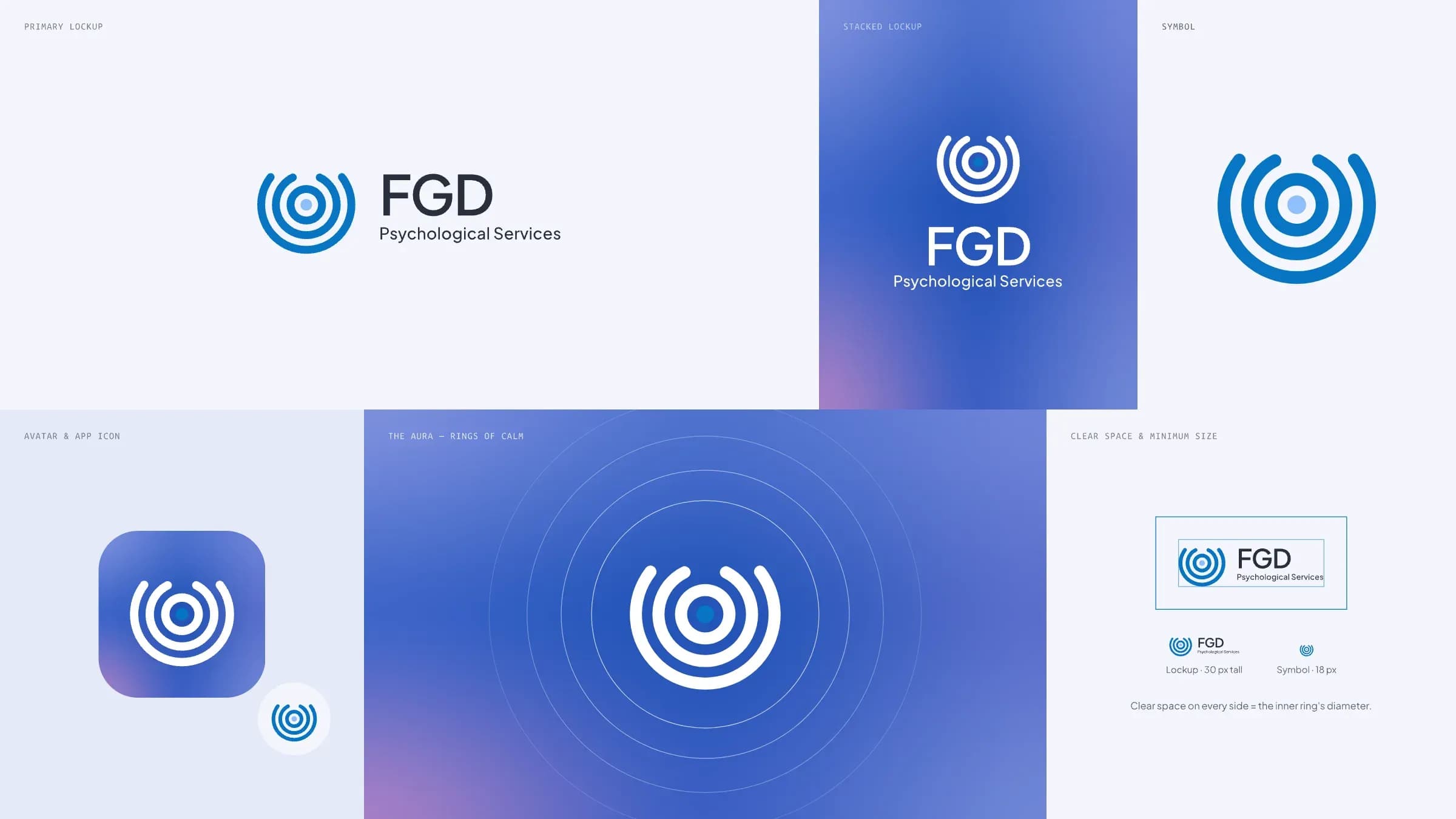 The Untied logo suite: lockups, symbol, app icon and clear space