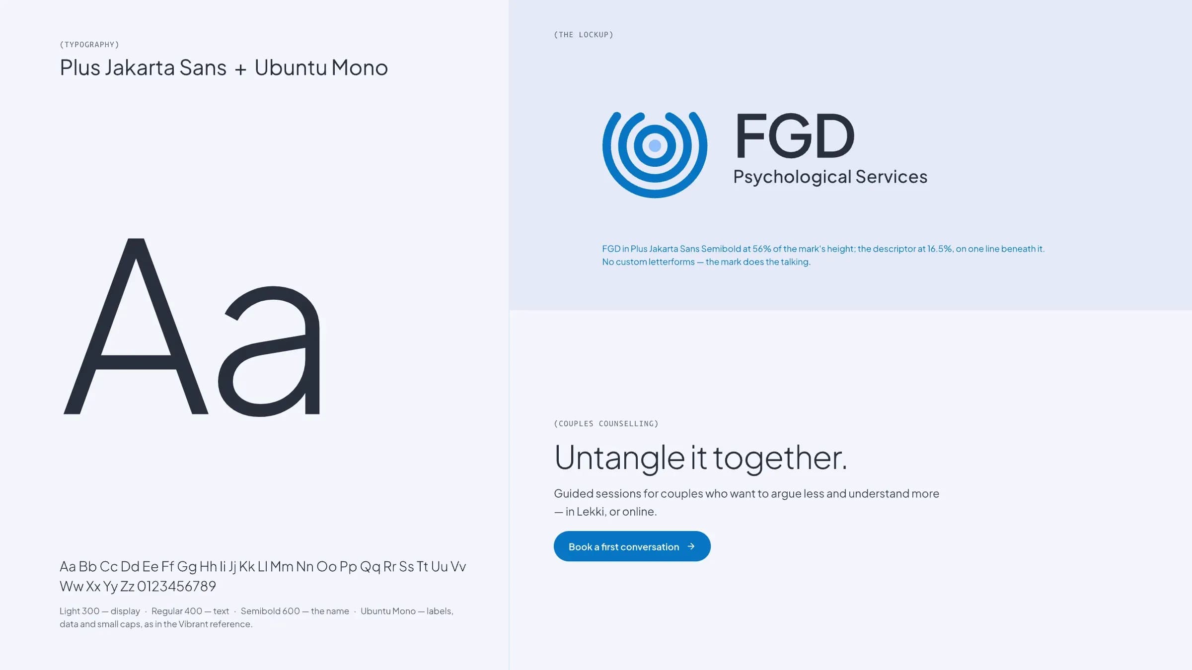 Untied typography: Plus Jakarta Sans and Ubuntu Mono